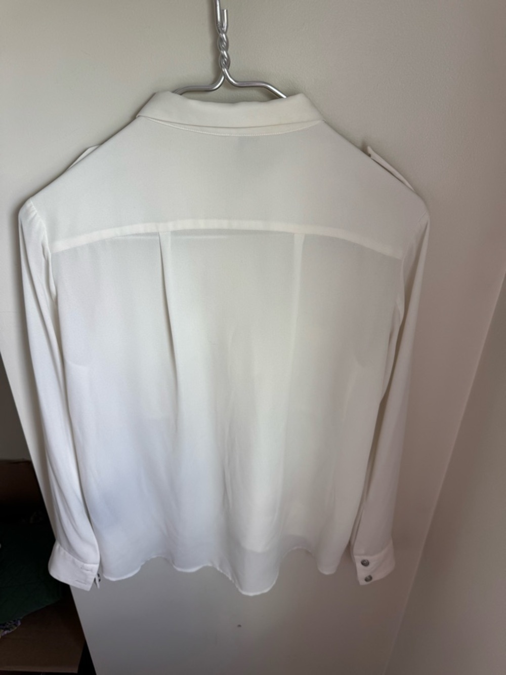 The Kooples White Ruffle Front Blouse Size Small - Picture 5 of 5